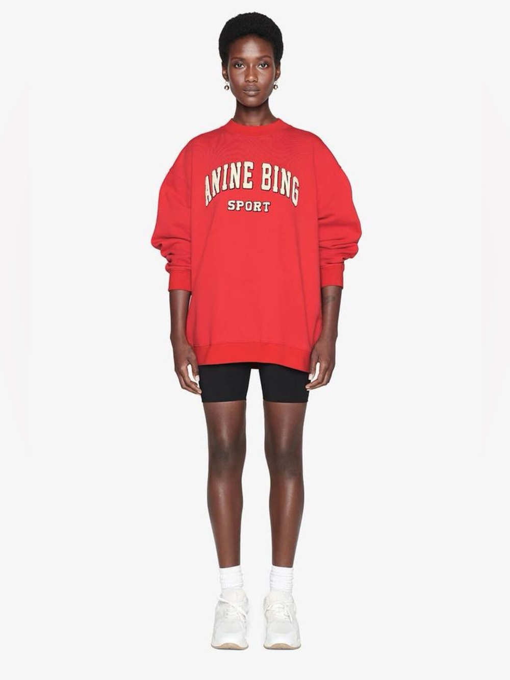 Anine Bing Red Logo Pullover Sweatshirt - Picture 5 of 14